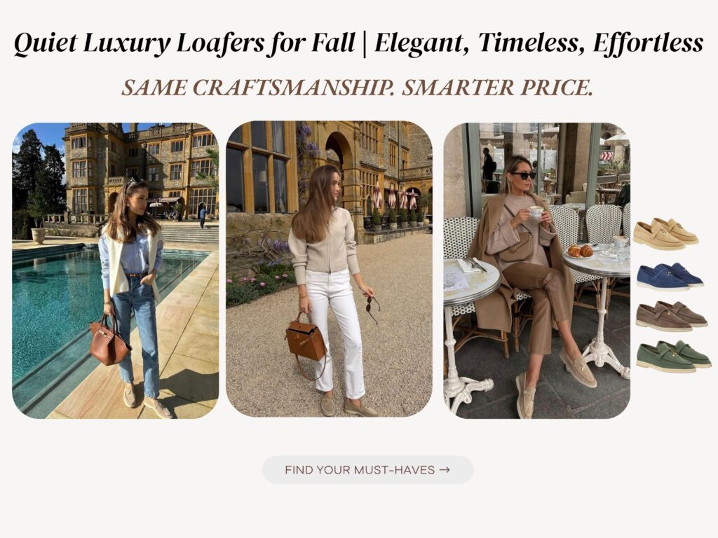 1 hero quiet luxury suede loafers for fall outfits