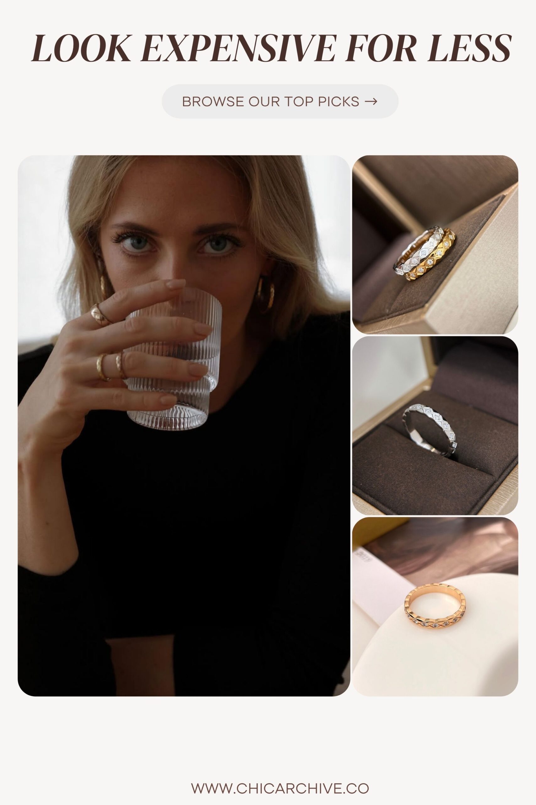 pin2 10 gold and silver quilted rings that look expensive for less